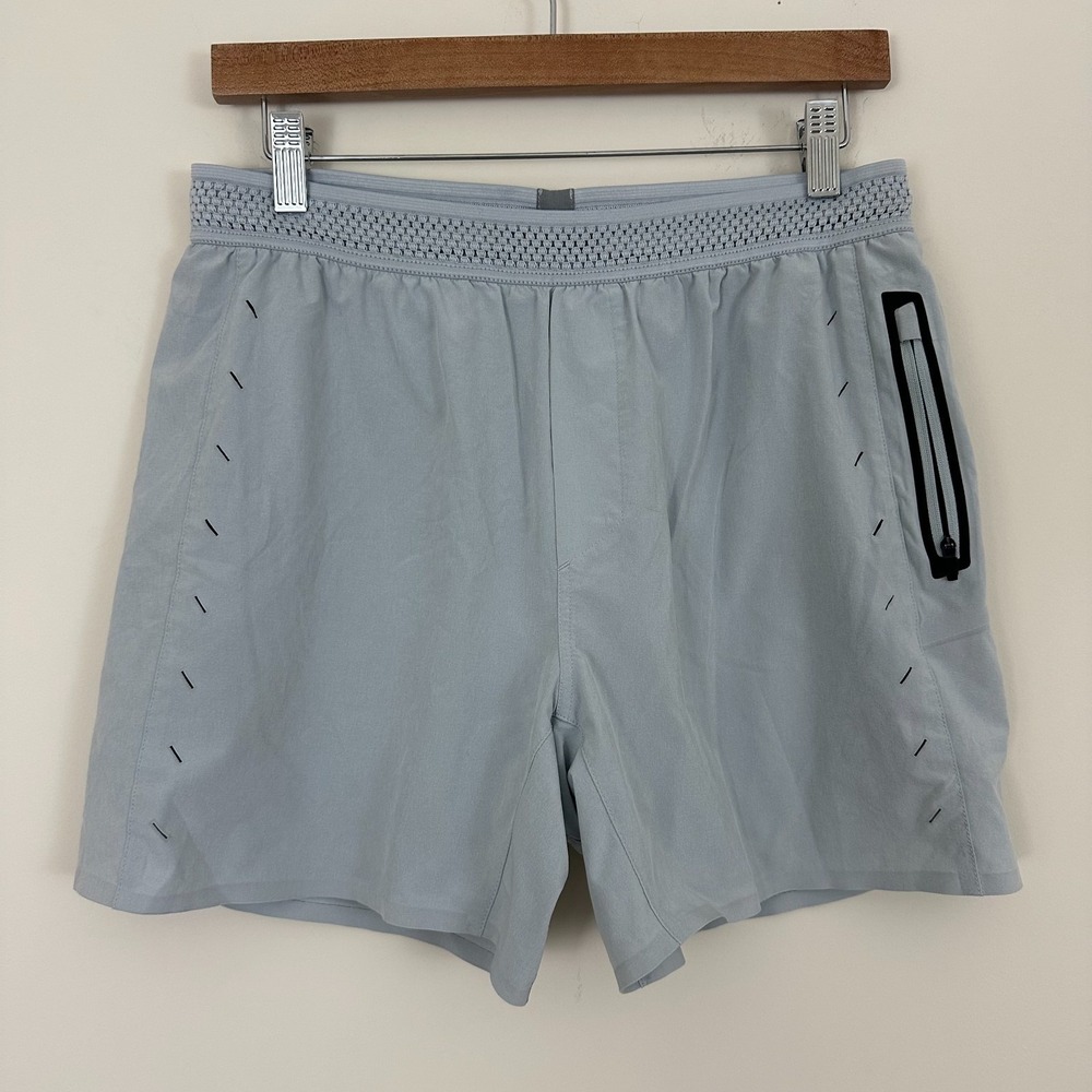 Ten Thousand The Session Shorts Gray Line Stretch Training Athletic Mens Medium
